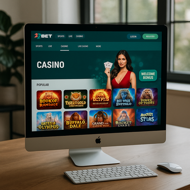 22Bet - Desktop Platform Interface - Modern Design and Navigation